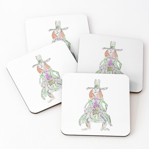Item preview, Cowgirl wearing a green coat designed and sold by Inky Fingers Illustrations.