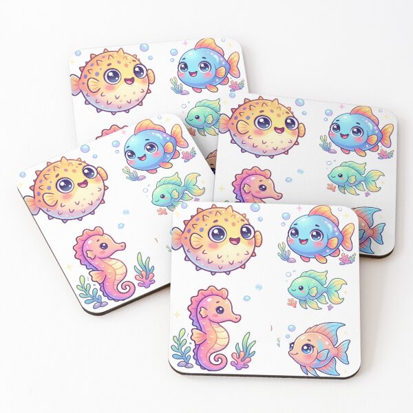 Item preview, Kawaii Cephalopod Underwater Sticker Collection designed and sold by atwalstore1992.