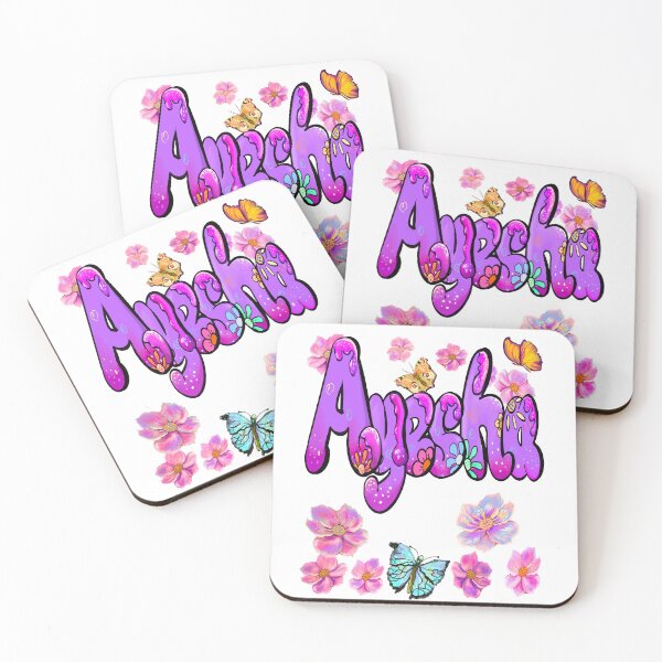 Item preview, Ayesha Name Throw Blanket - Purple Floral Drip Decor designed and sold by Artonmytee.