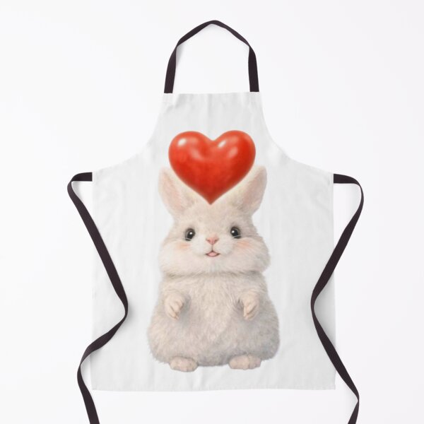 Item preview, Sweet White Bunny with Red Floating Heart designed and sold by lovelistivkaa.