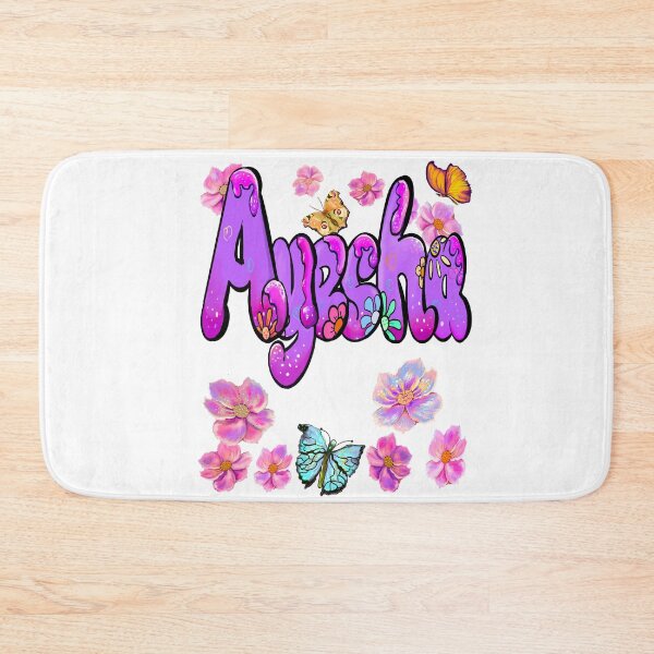 Item preview, Ayesha Name Throw Blanket - Purple Floral Drip Decor designed and sold by Artonmytee.