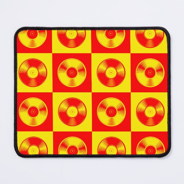 Item preview, Red and Yellow Vinyl Albums Checkered Pattern designed and sold by PILANTROP.