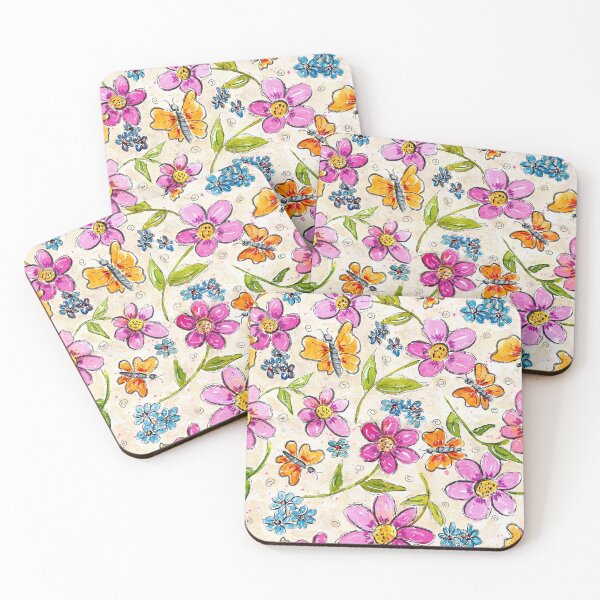 Item preview, Watercolor Flowers and Butterflies designed and sold by janinebroscious.