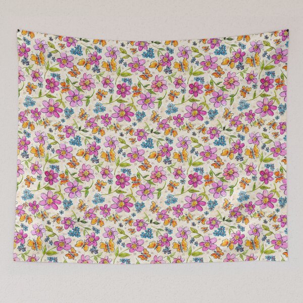 Item preview, Watercolor Flowers and Butterflies designed and sold by janinebroscious.