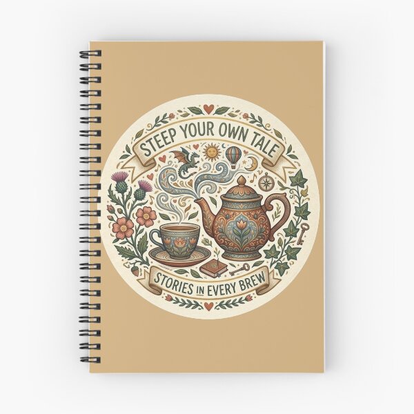 Item preview, Whimsical Fantasy Tea Pot "Stories In Every Brew" Sticker designed and sold by AbsCrewStore.