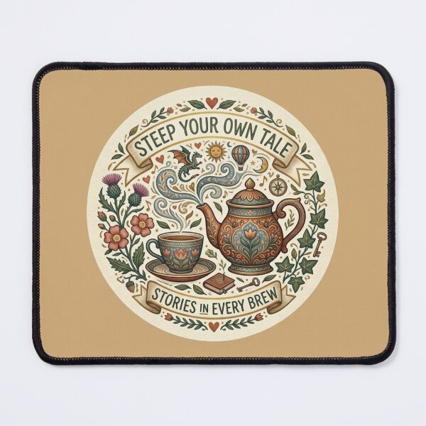 Item preview, Whimsical Fantasy Tea Pot "Stories In Every Brew" Sticker designed and sold by AbsCrewStore.