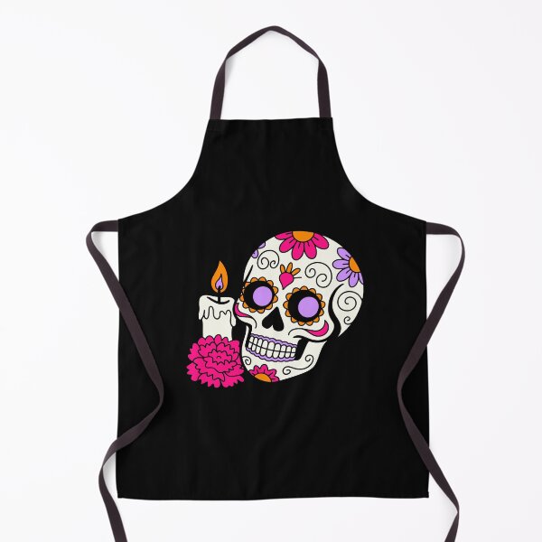 Item preview, Colorful Sugar Skull Day of the Dead Candle designed and sold by debbiebento.