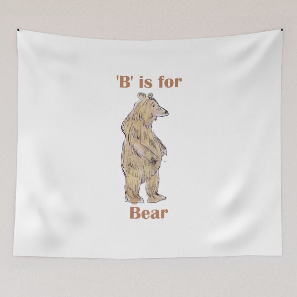 Item preview, Grizzly bear b is for bear designed and sold by Inky Fingers Illustrations.