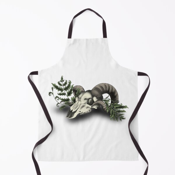 Item preview, Fern and Ram Botanical Skull Illustration designed and sold by Salty Psyche.