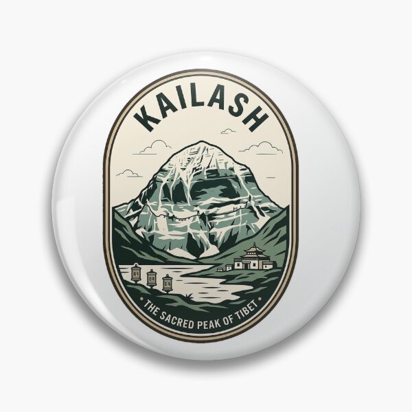 Item preview, Mount Kailash Sacred Peak Tibet Vintage Travel Badge designed and sold by k3rstman1.