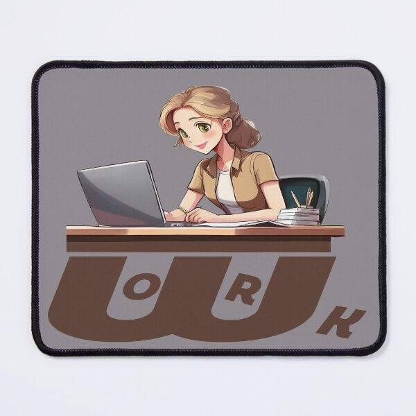Item preview, Cute Anime Girl Working Design - Work Graphic designed and sold by MOHAMEDNOOR428.