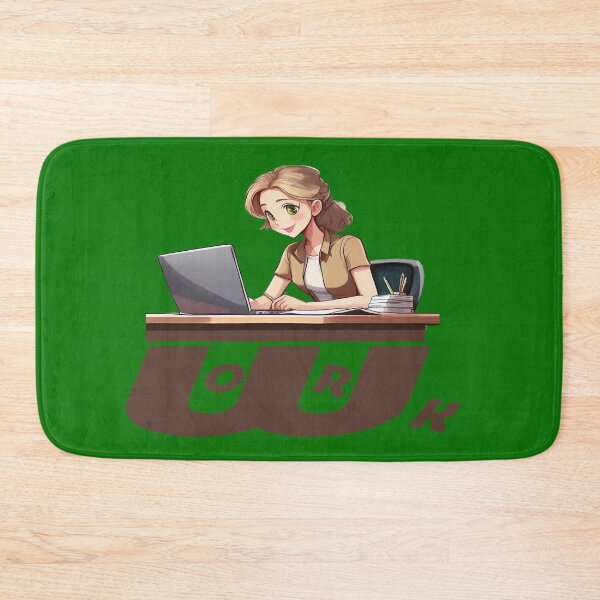 Item preview, Cute Anime Girl Working Design - Work Graphic designed and sold by MOHAMEDNOOR428.