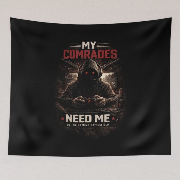 Item preview, My Comrades Need Me – Dark Gamer Battlefield Design designed and sold by MarketWolf.