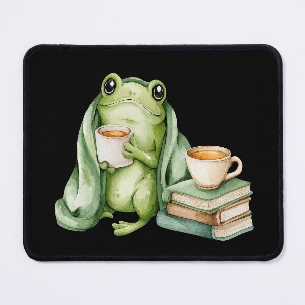 Item preview, Cute Cozy Introvert Frog with Books and Tea designed and sold by VikArt7.