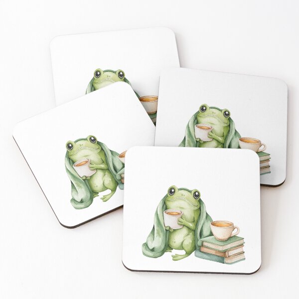 Item preview, Cute Cozy Introvert Frog with Books and Tea designed and sold by VikArt7.