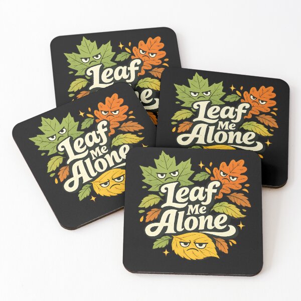 Item preview, Leaf Me Alone – Funny Grumpy Autumn Leaves Design designed and sold by blankTeeShirt.