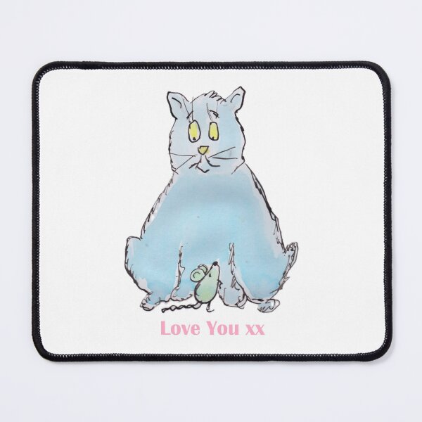 Item preview, Cat and mouse love you designed and sold by Inky Fingers Illustrations.