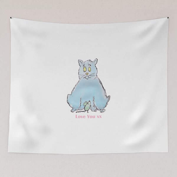 Item preview, Cat and mouse love you designed and sold by Inky Fingers Illustrations.