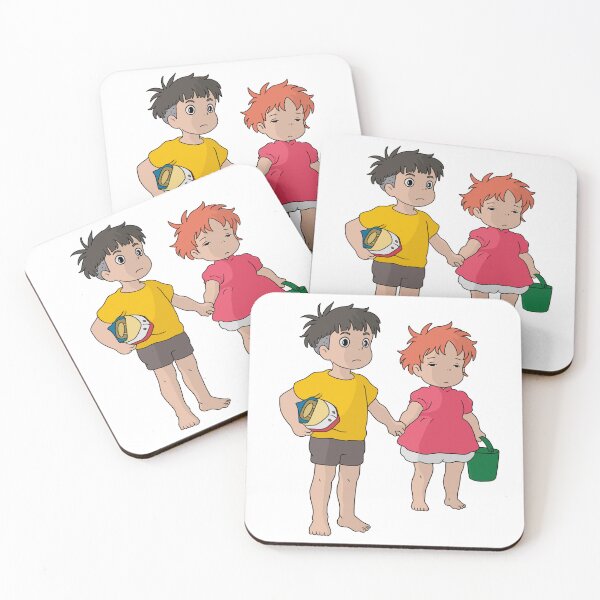 Item preview, Ponyo Sosuke Cute Holding Hands Illustration designed and sold by Iska-Designs.