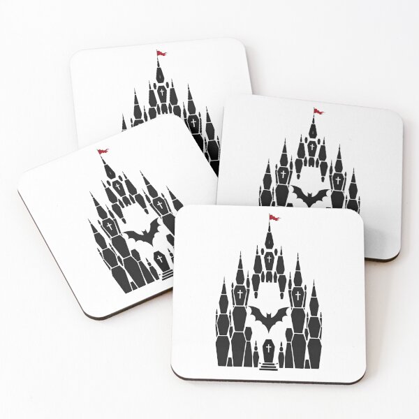 Item preview, Castle Dracula Coffin Silhouette Gothic Horror Art designed and sold by Fenay Designs.