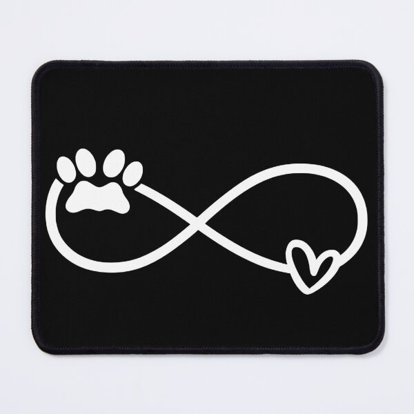 Item preview, White Infinity Paw Print Heart designed and sold by Corvoria.