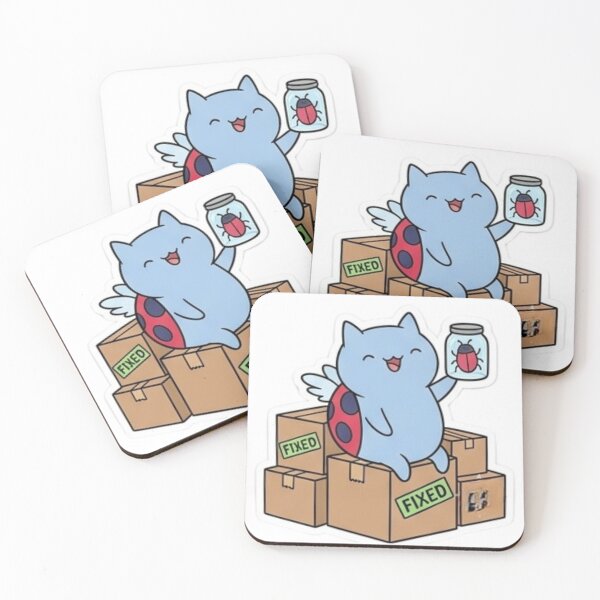 Item preview, Funny Programmer Gift Bug Fixed Cat Caught The Bug  Kawaii Debug Cat Developer Humor Shirt Coder Gift designed and sold by Dev Mode.