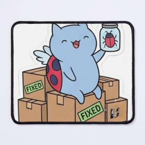 Item preview, Funny Programmer Gift Bug Fixed Cat Caught The Bug  Kawaii Debug Cat Developer Humor Shirt Coder Gift designed and sold by Dev Mode.