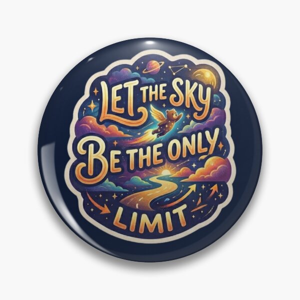 Item preview, "Let The Sky Be The Only Limit" Cosmic Motivation Sticker designed and sold by AbsCrewStore.