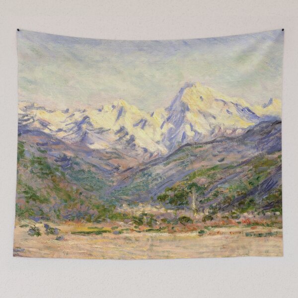Item preview, The Valley of the Nervia by Claude Monet: Impressionist Mountain Landscape Poster designed and sold by artofuniverse.