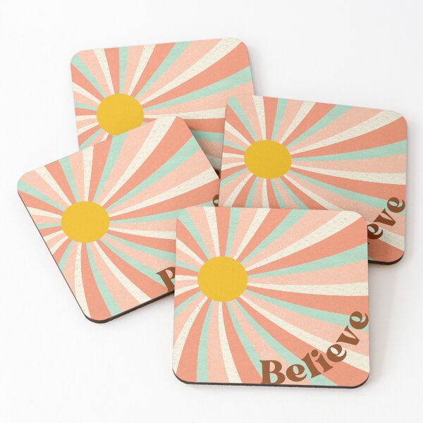 Item preview, Vintage Retro Sun Believe Typography Design designed and sold by ElliDesign.