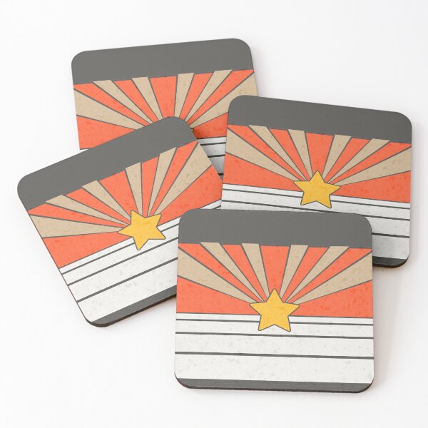 Item preview, Abstract Retro Star Stripes Sunburst Orange Red White  designed and sold by TackyTime.