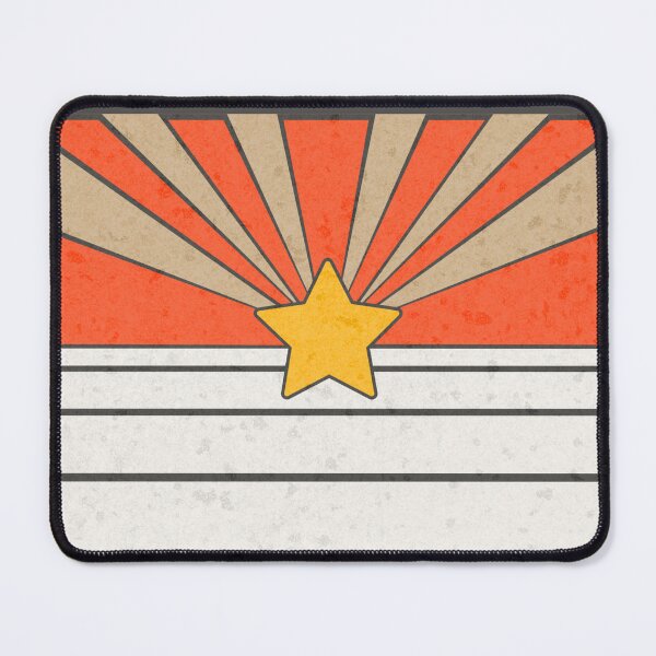 Item preview, Abstract Retro Star Stripes Sunburst Orange Red White designed and sold by TackyTime.