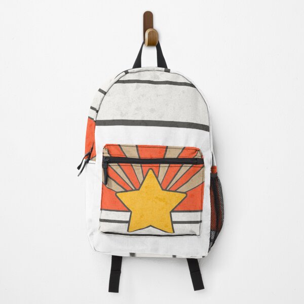 Item preview, Abstract Retro Star Stripes Sunburst Orange Red White designed and sold by TackyTime.