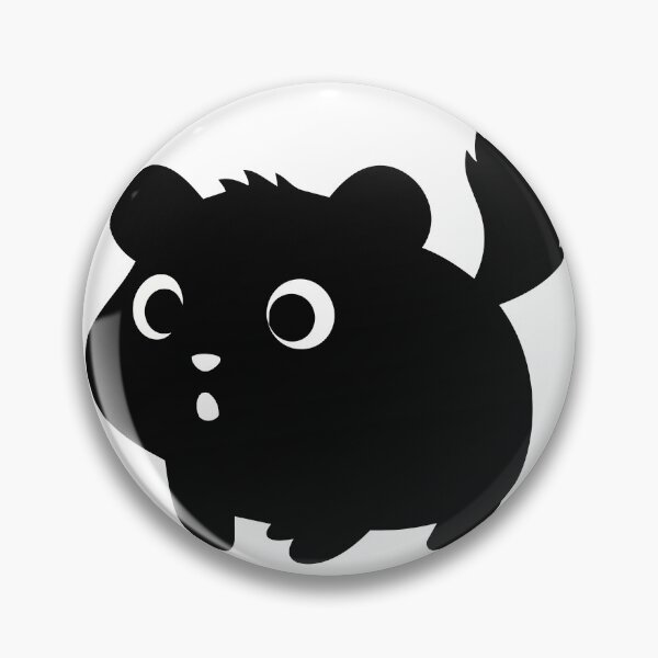 Item preview, Cute Surprised Black Squirrel Sticker - Kawaii Chibi Chinchilla Silhouette Print Minimalist White Outline Rodent Black Background Nursery Wall Art designed and sold by BestChoiceService.
