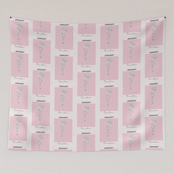 Item preview, Pink Carnation January Birth Flower Pretty Illustration designed and sold by winterpumpkin.