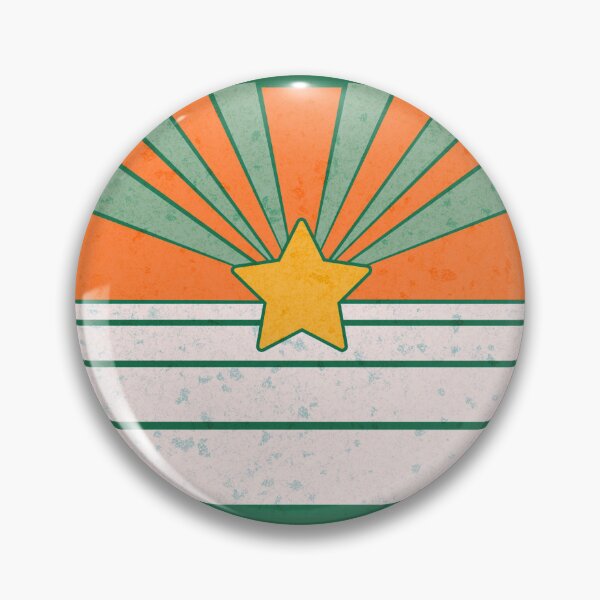 Item preview, Abstract Retro Star Stripes Sunburst Orange Green Pink  designed and sold by TackyTime.