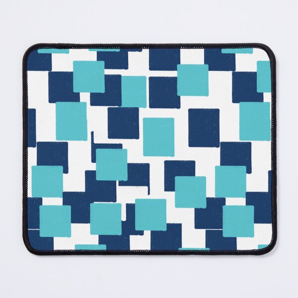 Item preview, Abstract squares seamless repeating pattern blues designed and sold by SeamlessDsign.