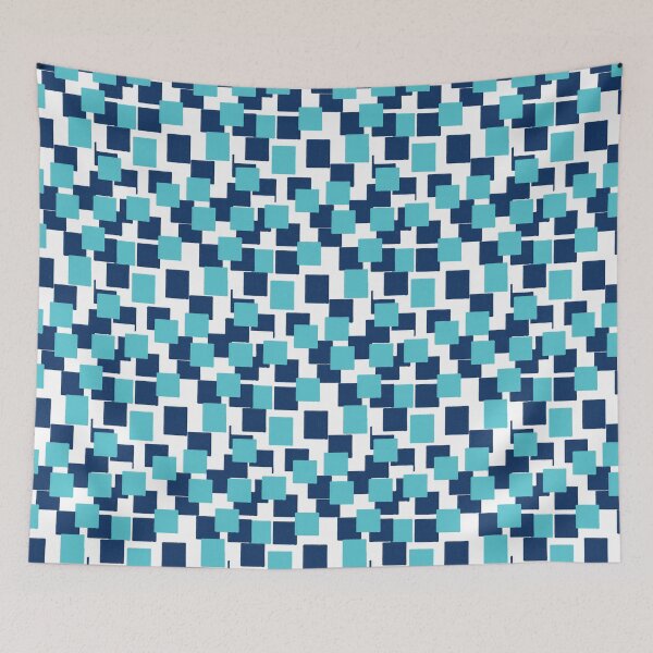 Item preview, Abstract squares seamless repeating pattern blues designed and sold by SeamlessDsign.