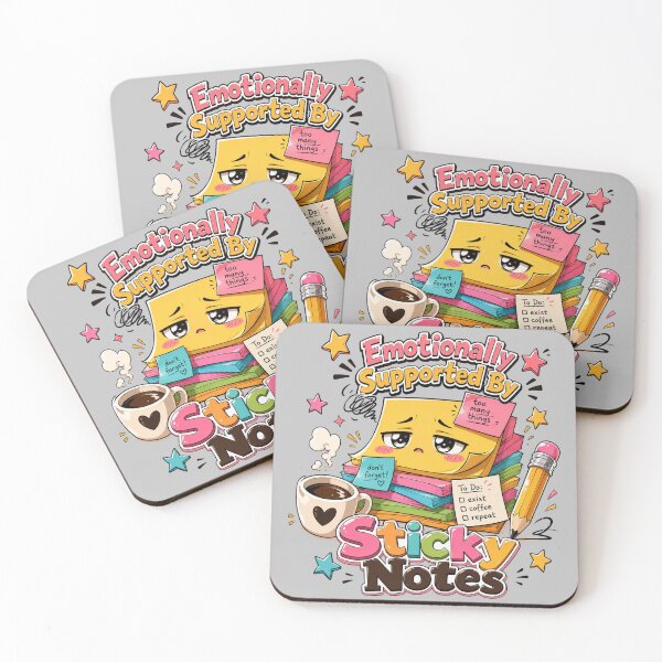 Item preview, Emotionally Supported By Sticky Notes designed and sold by StillWildink.