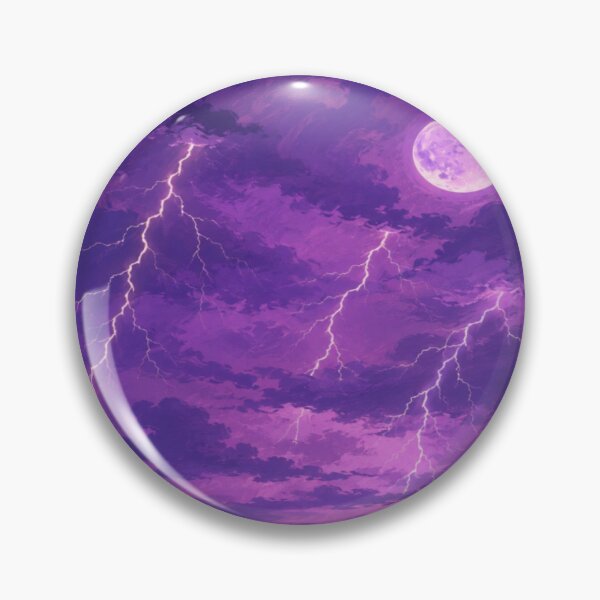 Item preview, RAY NIGHT – Purple Lightning Cityscape Vintage Poster Art designed and sold by RAYapparel.