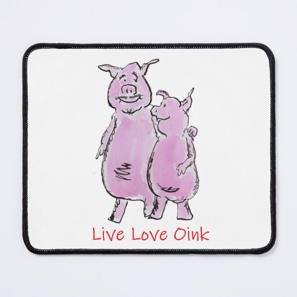Item preview, Two pigs cuddling designed and sold by Inky Fingers Illustrations.