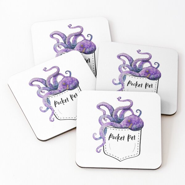 Item preview, Whimsical Purple Octopus in Front Pocket designed and sold by OnaleeNicklinArt.