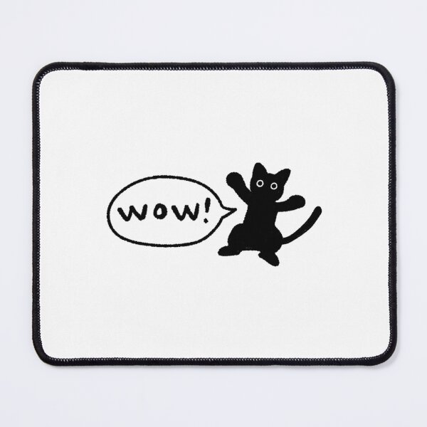 Item preview, Wow! – Surprised Black Cat Sticker | Cute Funny Kawaii Cat for Journaling & Planners designed and sold by lazydayz16.