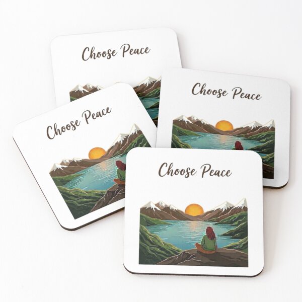 Item preview, Choose Peace : Peaceful Mountain Lake Meditation designed and sold by Northern Glow Art.