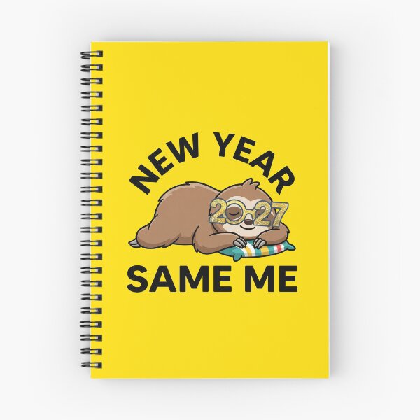 Item preview, New Year Same Me 2027 Funny Sloth Glitter Sticker designed and sold by Mr-wow.