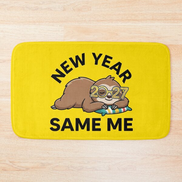 Item preview, New Year Same Me 2027 Funny Sloth Glitter Sticker designed and sold by Mr-wow.