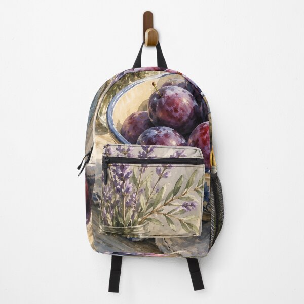 Item preview, Rustic Plum Bowl Watercolor Cottagecore Art designed and sold by PixelParinda.