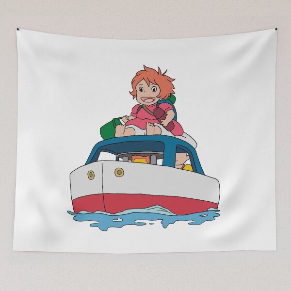 Item preview, Ponyo Cute Boat Illustration designed and sold by Iska-Designs.