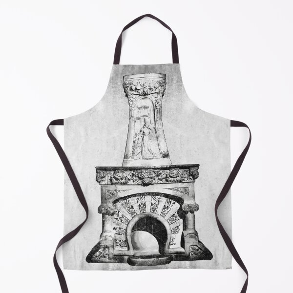 Item preview, Gothic Revival Fireplace Sculptural Relief Robed Figure Dark designed and sold by Ghoul Enterprises.