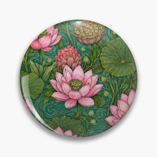 Item preview, Welcome Thailand Lotus Garden – Cute Thai Travel Floral Pattern designed and sold by Beeform.